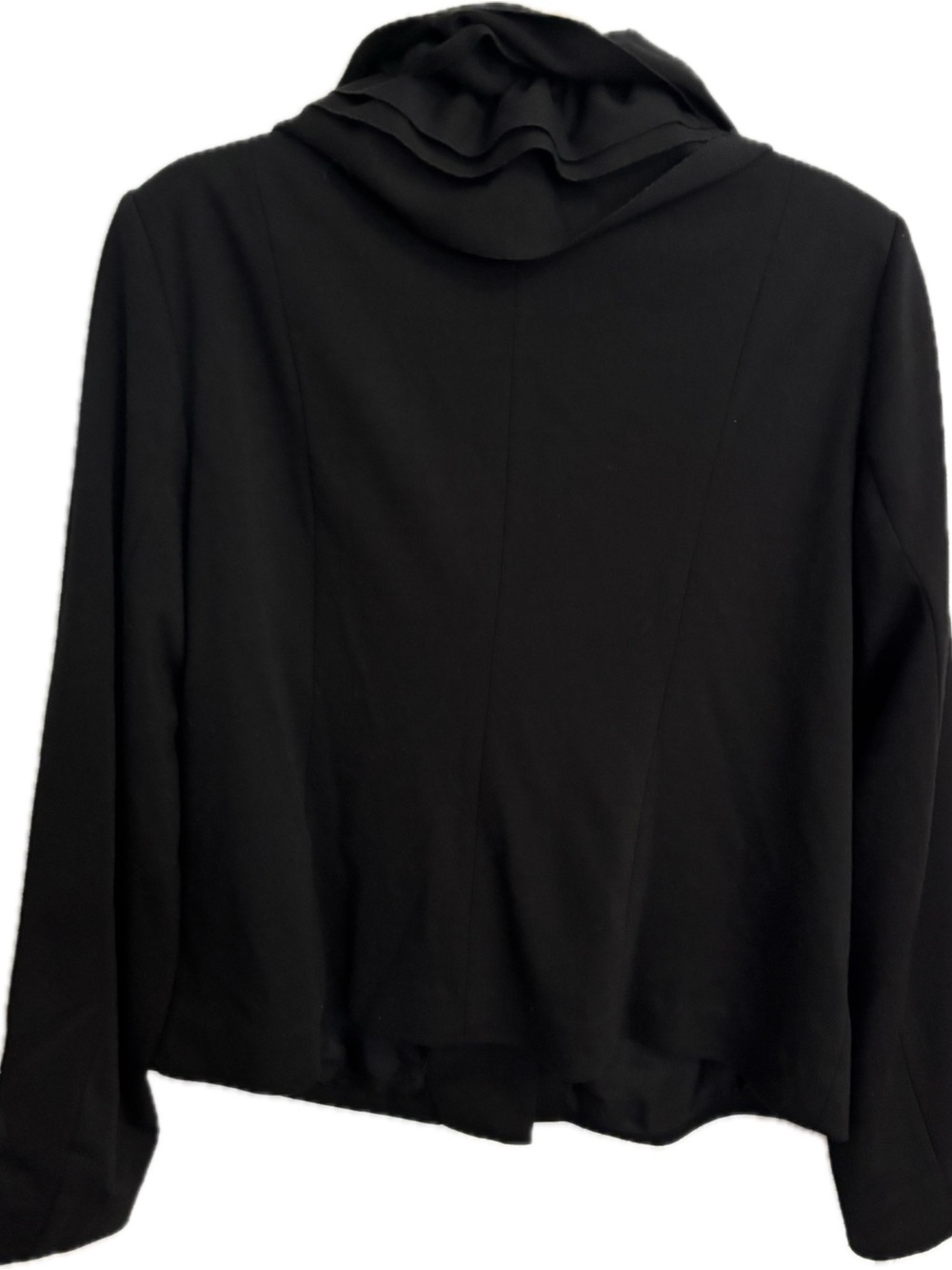Madison Black Ruffle-Front Blazer - Picture 2 of 8